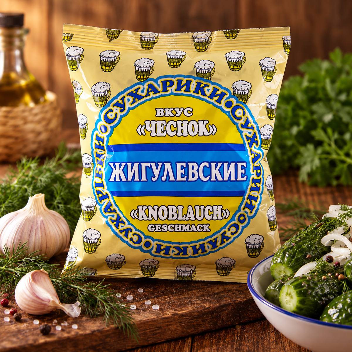 Suhariki mit geröstetem Knoblauchgeschmack
