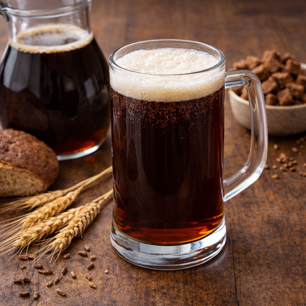 Traditioneller russischer Kvass Brotgetraenk