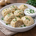 Traditionelle Manti mit Rindfleisch