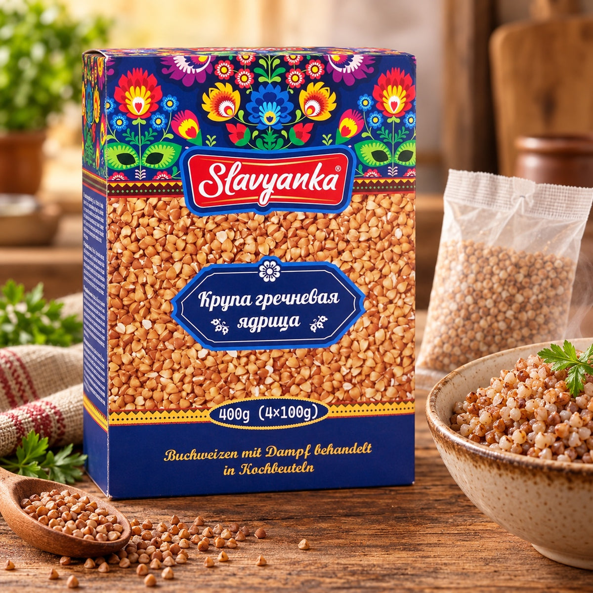 Slavyanka Buchweizen in Kochbeuteln 400 g
