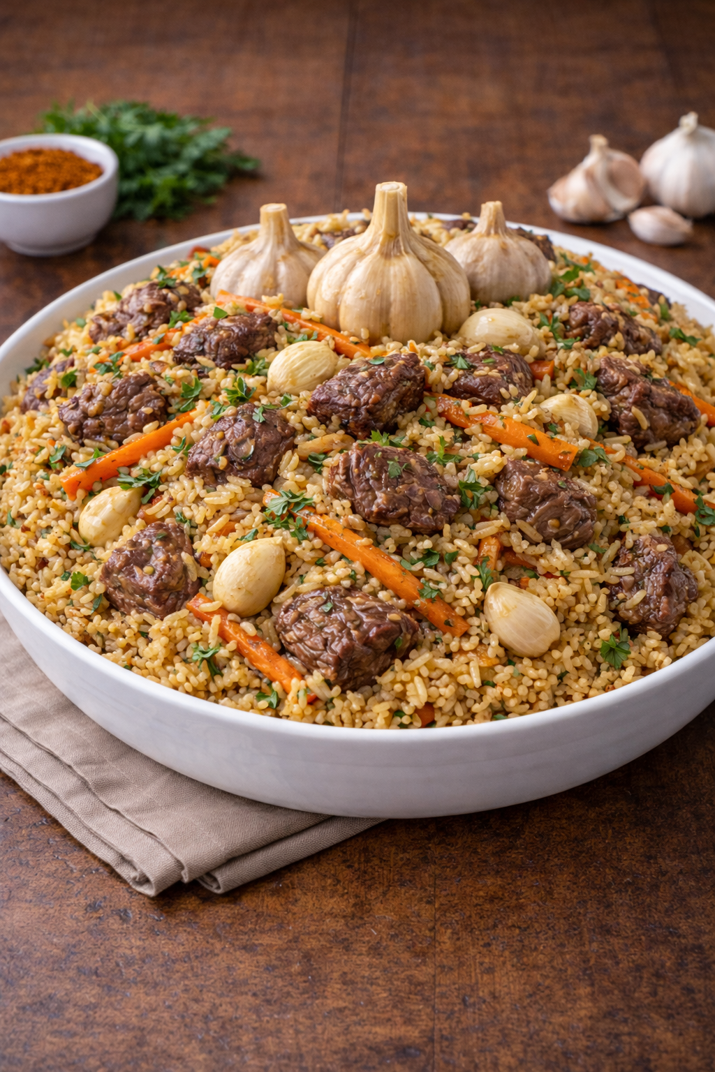 Usbekischer Plov mit Rindfleisch 3 kg – traditionelles Reisgericht aus Zentralasien