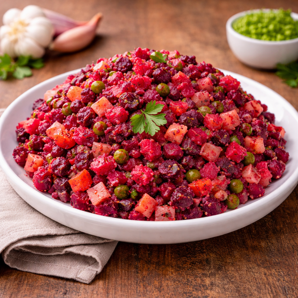 Vinegret Salat mit Roter Bete und Gemüse