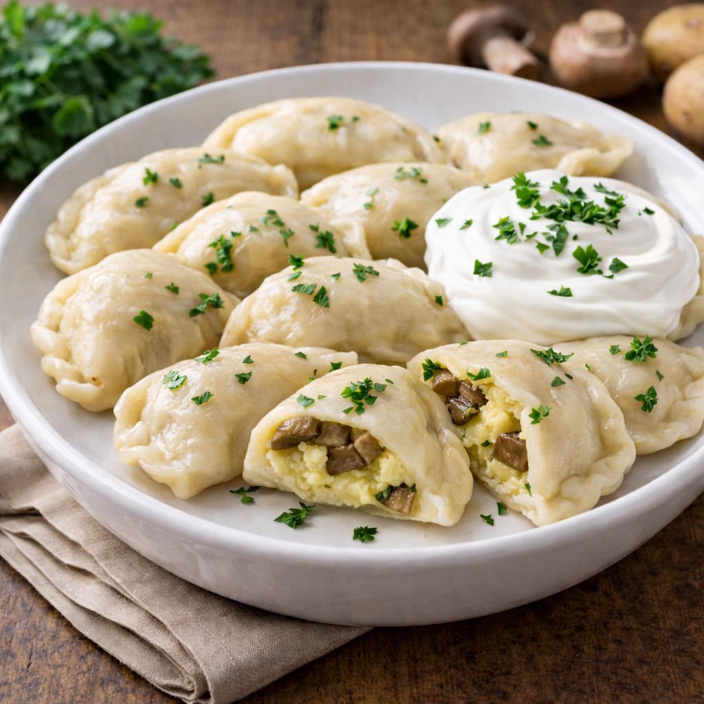 Wareniki mit Kartoffeln & Pilzen